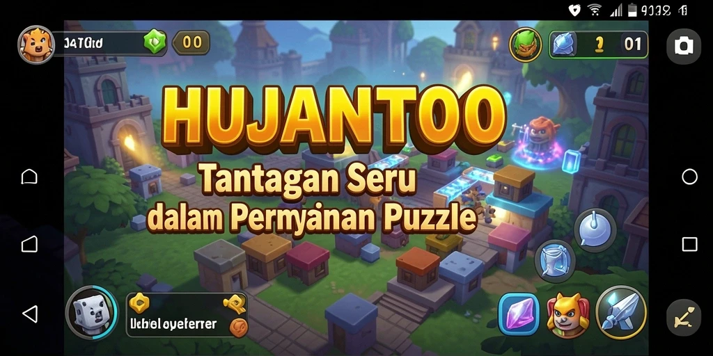 Tampilan menarik dari gameplay HUJANTOTO di level puzzle yang kompleks.
