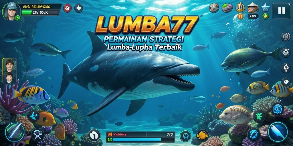 Gameplay menantang dengan lumba-lumba yang menarik dalam LUMBA77.