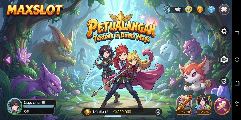 Screenshot utama <strong>MAXSLOT</strong> menampilkan aksi mendebarkan dalam dunia anime.