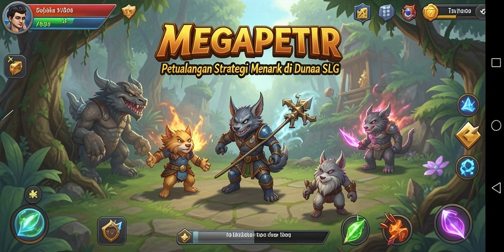 Tangkapan layar MEGAPETIR menunjukkan aksi strategi dinamis yang mendebarkan.