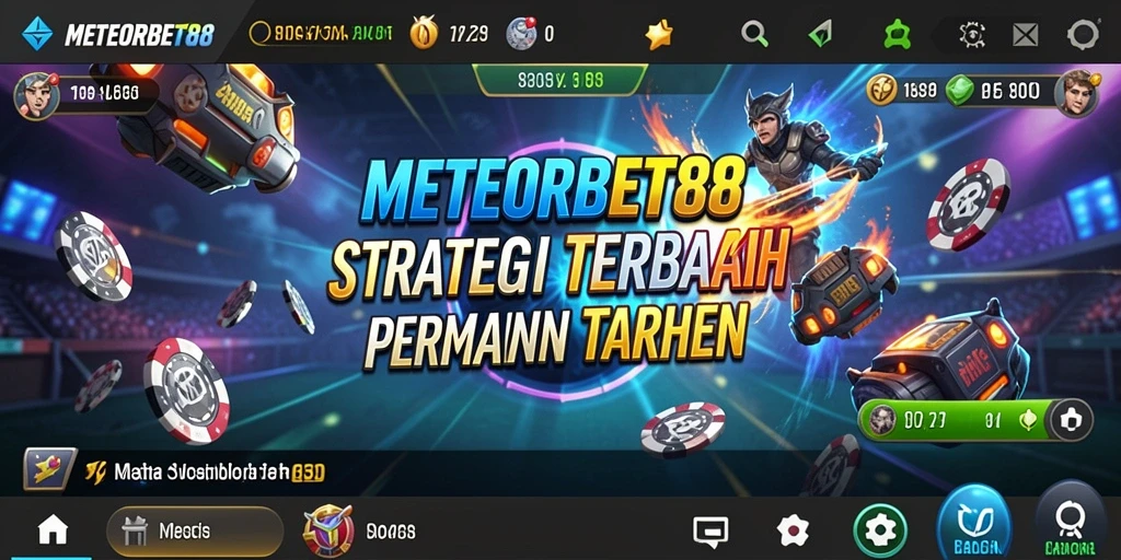 Screenshot METEORBET88 menampilkan aksi strategi dan taruhan yang seru.
