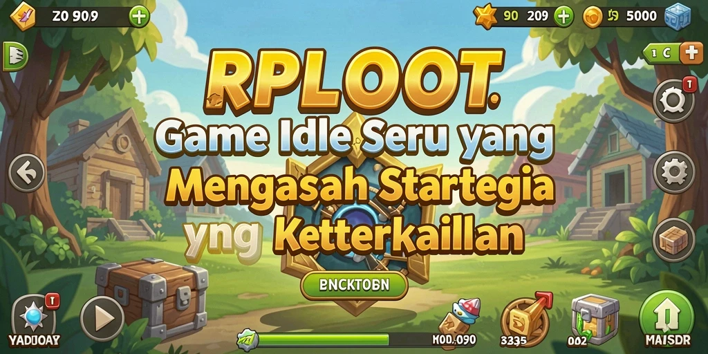 Tangkapan layar gameplay RPLOOT menampilkan keseruan saat karakter mengumpulkan sumber daya.