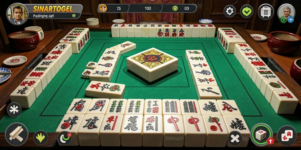 Tampilan gameplay Mahjong yang mengasyikkan dan interaktif.