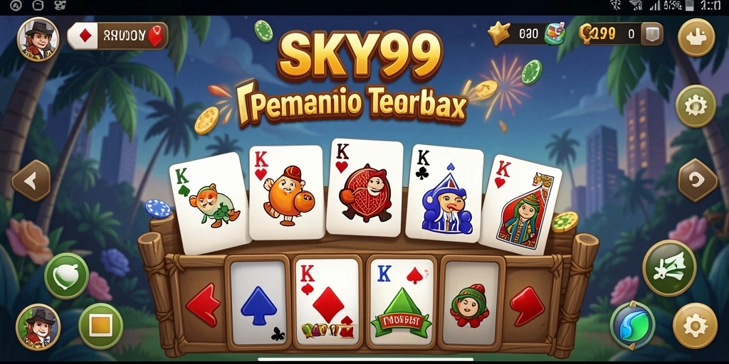 Screenshot gameplay yang menampilkan serunya permainan Domino di SKY99.
