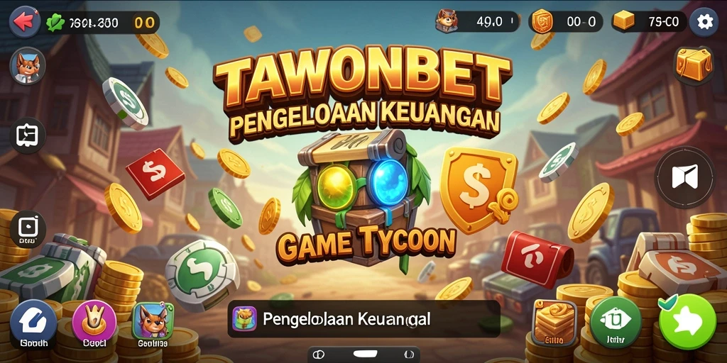 Menampilkan gameplay seru TAWONBET dalam dunia Tycoon.