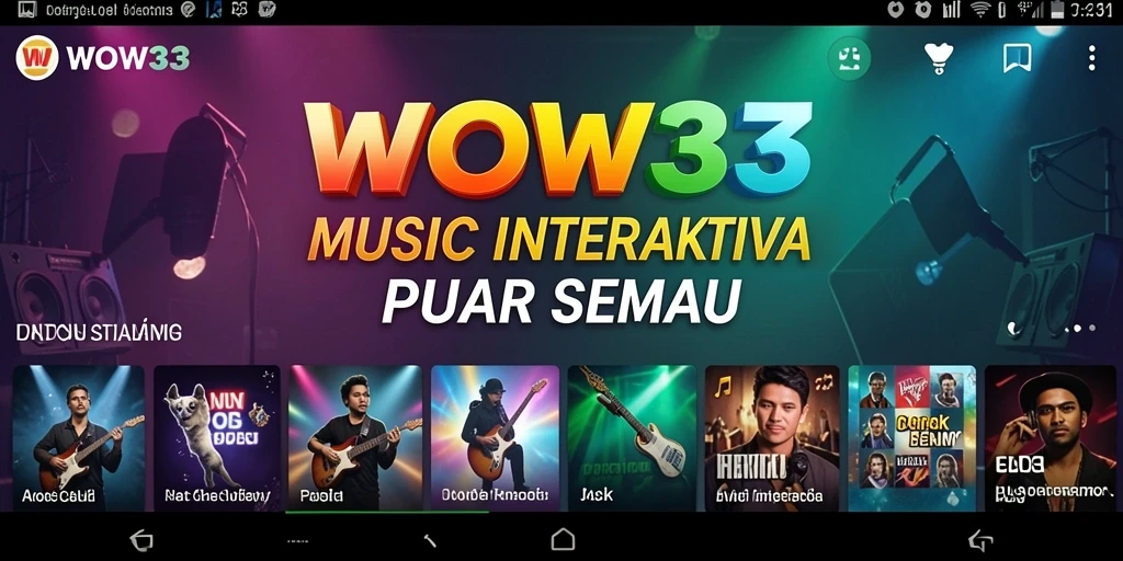 Screenshot gameplay WOW33 menampilkan pengalaman interaktif dalam bermain musik.